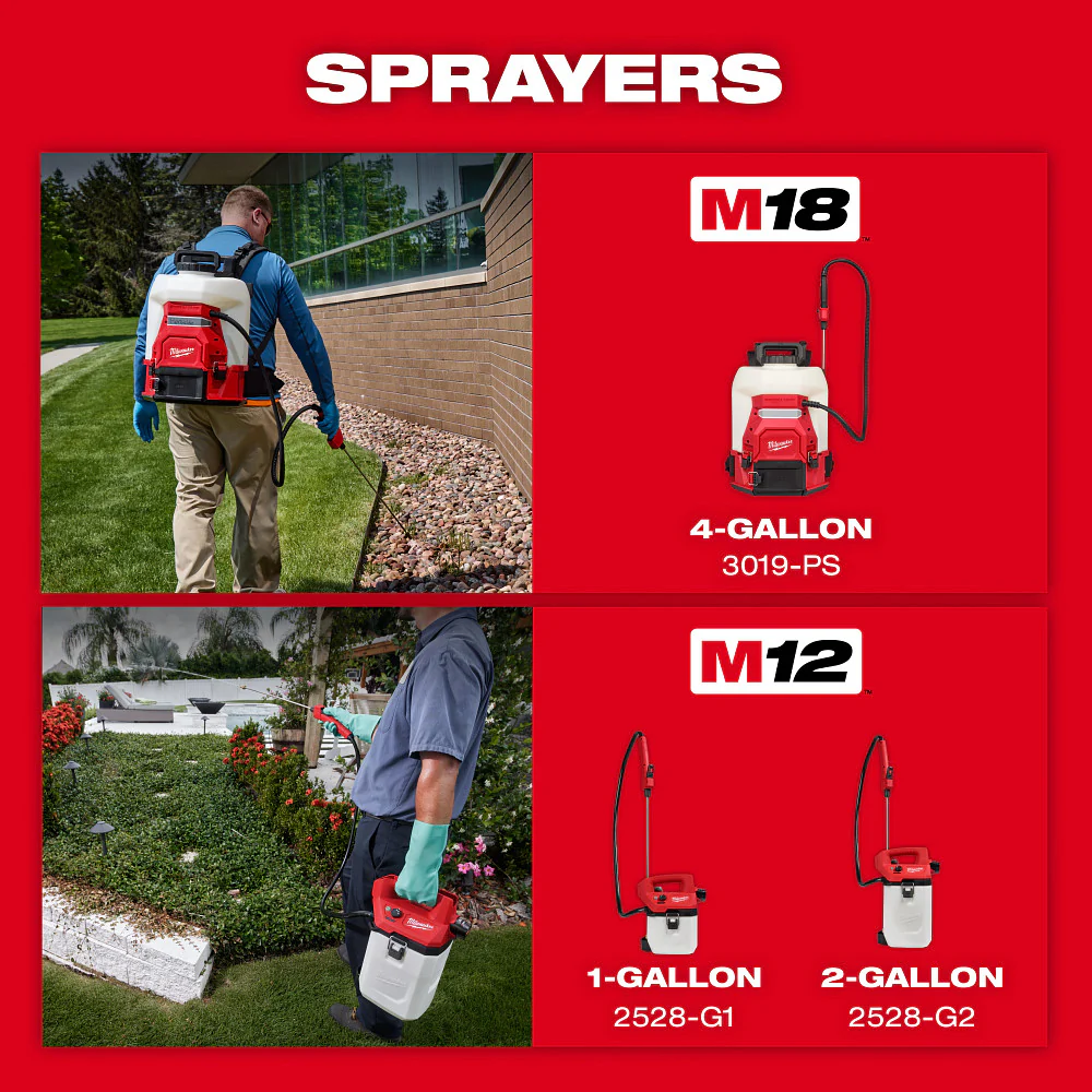 Milwaukee 3019-20PS M18 18V 4-Gallon Backpack Sprayer w/ SWITCH TANK - Bare Tool