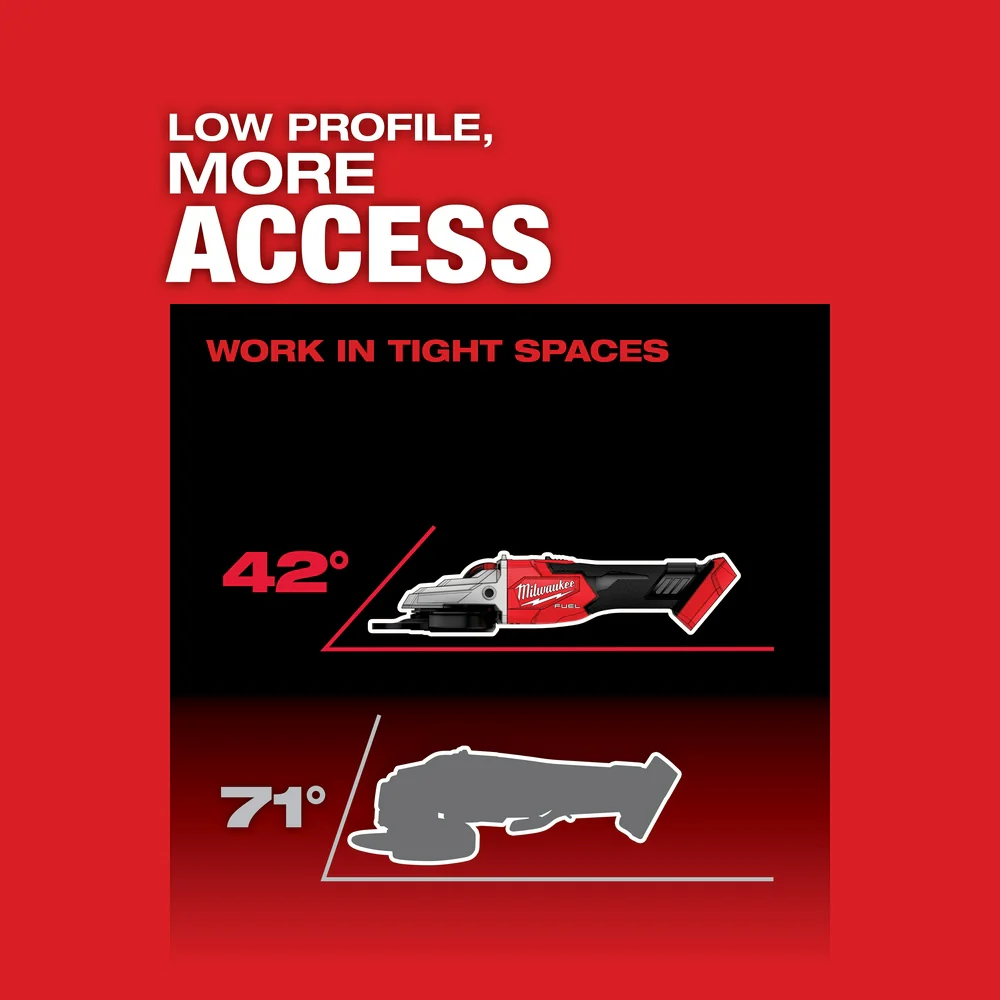 Milwaukee 2887-80 M18 FUEL 18V 5 Flathead Braking Grinder - Recon - Bare Tool