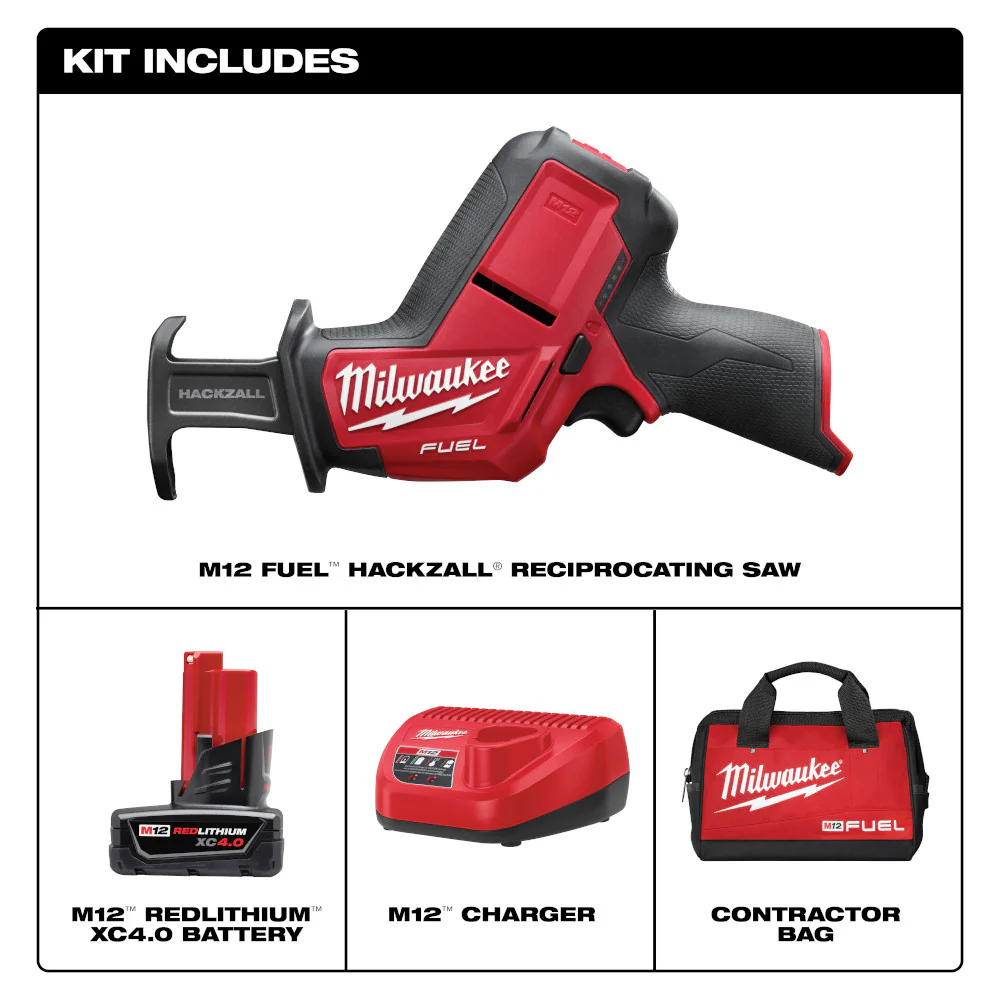 Milwaukee 2520-21XC M12 FUEL 12V HACKZALL Reciprocating Saw Kit