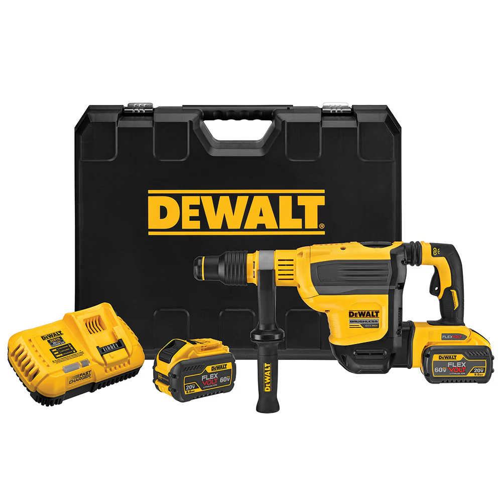 DeWALT DCH614X2 60V 1-3/4 MAX FLEXVOLT Brushless Combination Rotary Hammer Kit
