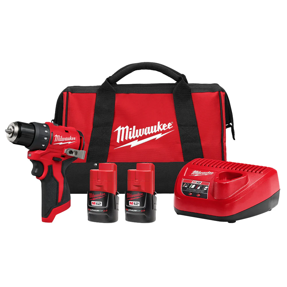 Milwaukee 3401-22 M12 12V 3/8 Subcompact Brushless Drill/Driver Kit