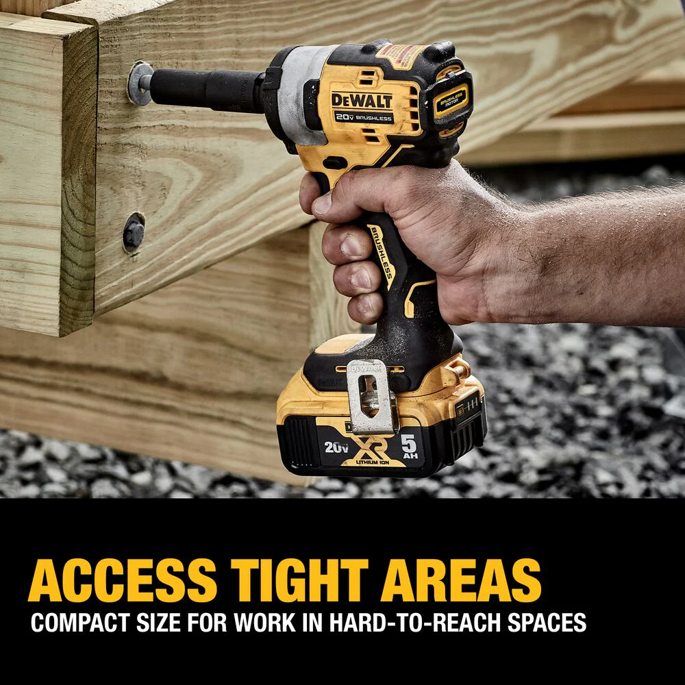 DeWALT DCF911P2 20V 1/2 Compact Impact Wrench w/ Hog Ring Anvil Kit
