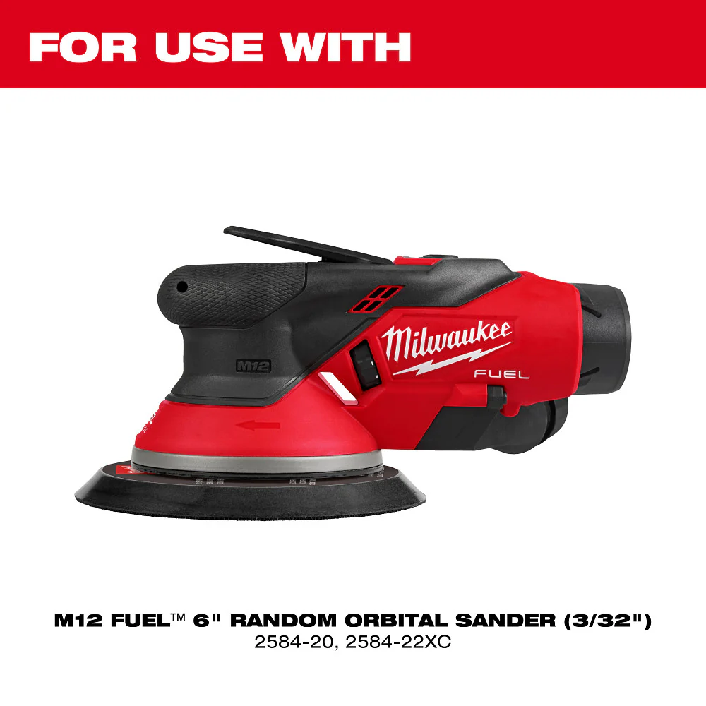 Milwaukee 49-36-2583 6 Hook and Loop Sander Backing Pad - Soft