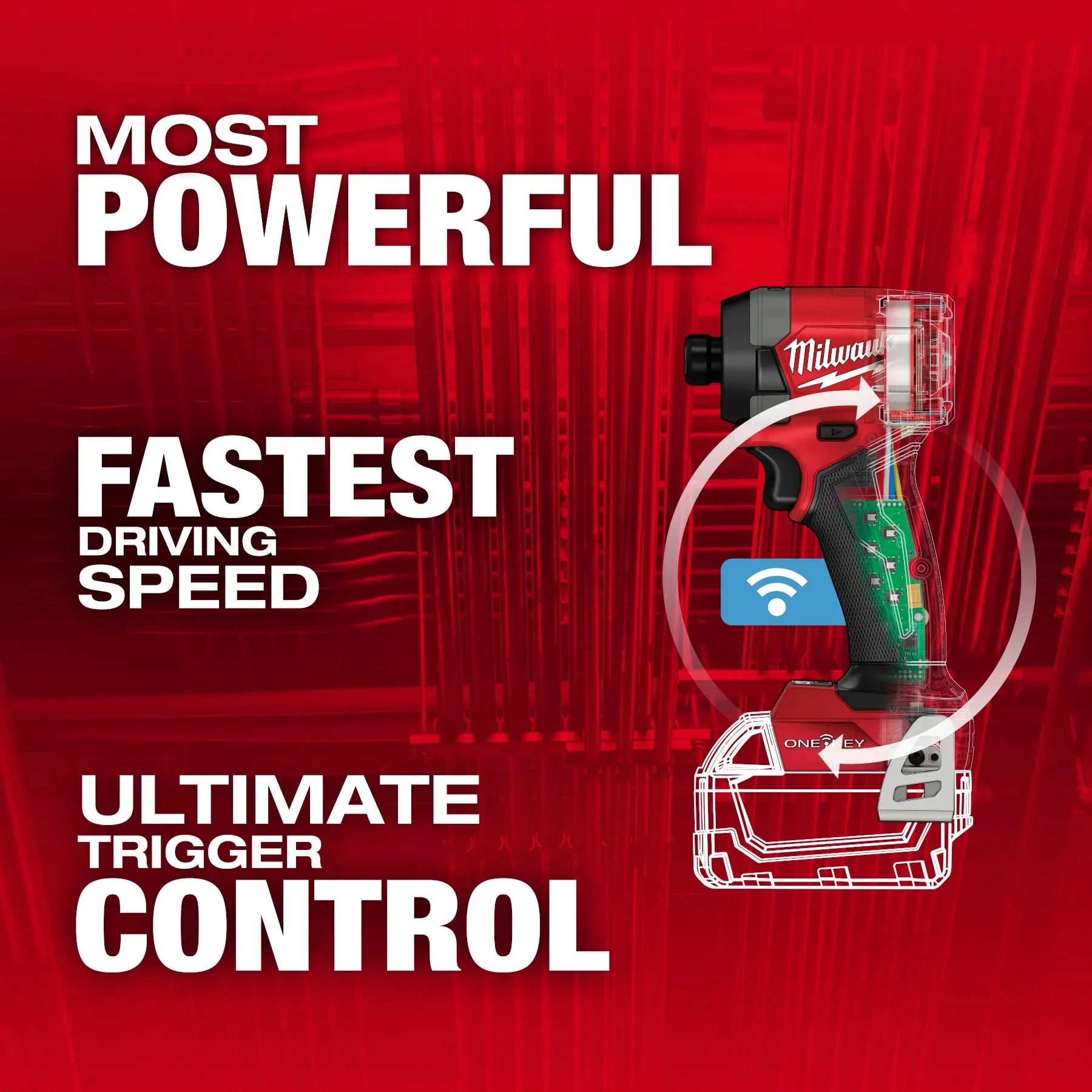 Milwaukee 2957-20 M18 FUEL 18V 1/4 Hex Impact Driver w/ ONE-KEY - Bare Tool