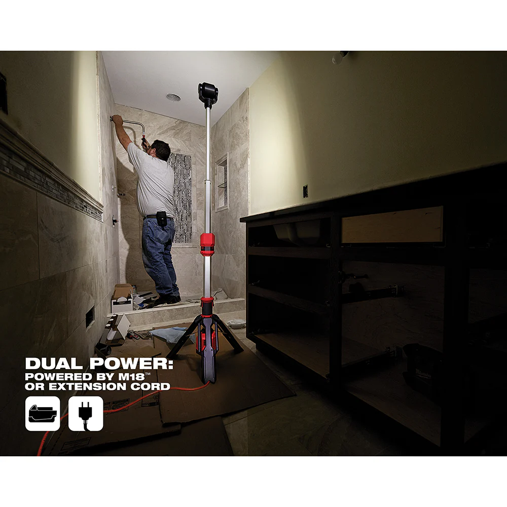 Milwaukee 2132-20 M12 12V 1.400-Lumen Dual Power Tower Light - Bare Tool