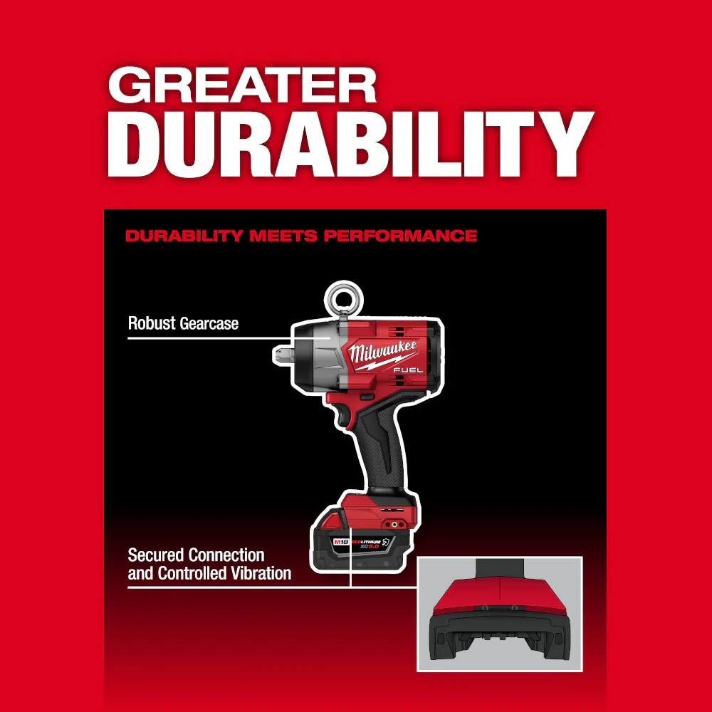 Milwaukee 2966-20 M18 FUEL 18V 1/2 High Torque Impact Wrench w/ Pin - Bare Tool