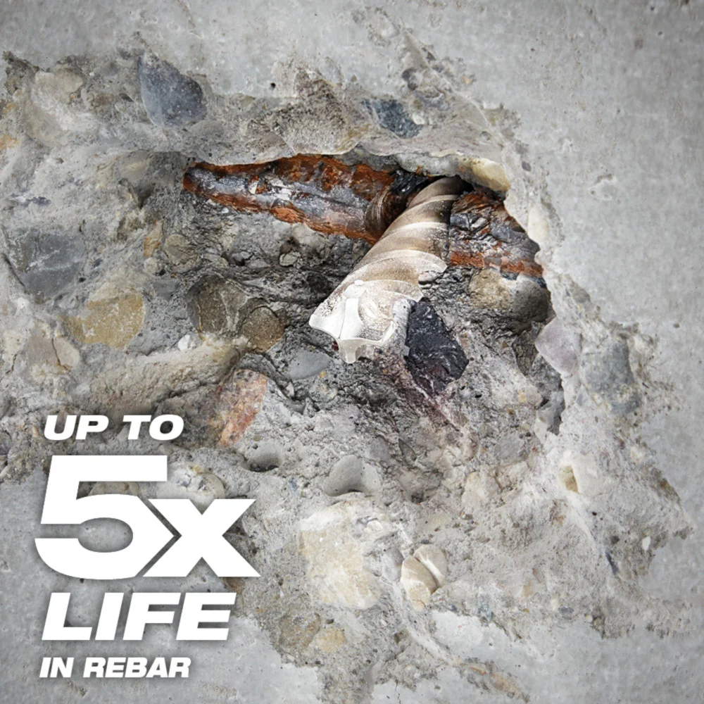 Milwaukee 48-20-7498-B SDS PLUS 4 Cutter MX4 Bit w/ Chisel Bundle Kit - 5 PC