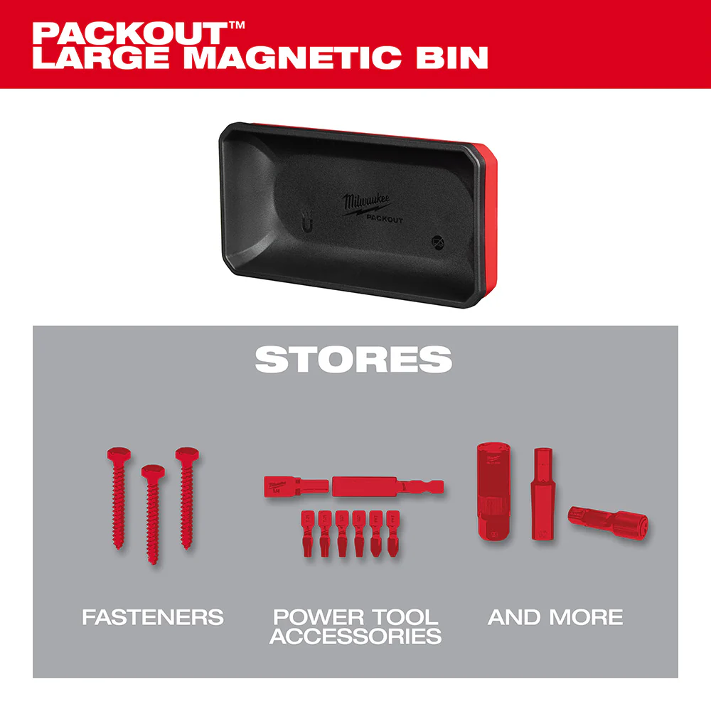 Milwaukee 48-22-8071 PACKOUT Large Magnetic Wall Mounted Bin