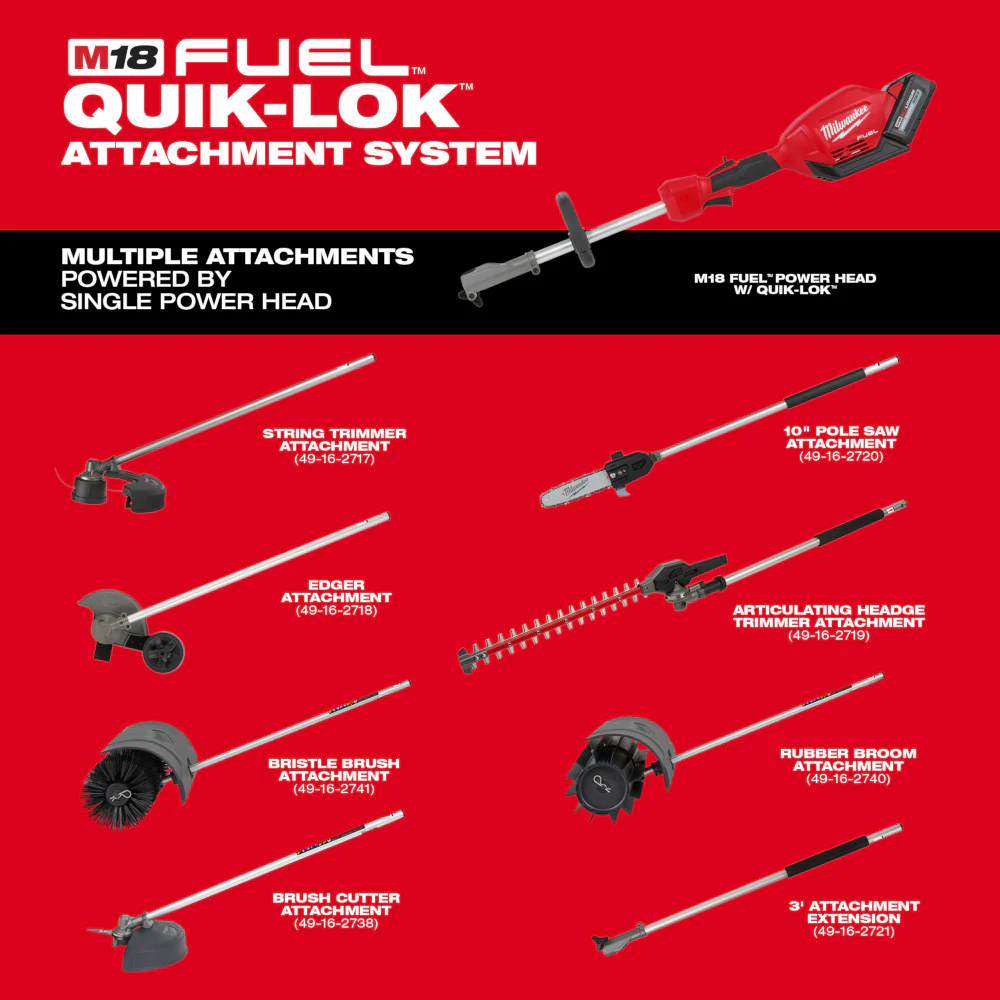 Milwaukee 49-16-2738 M18 FUEL QUIK-LOK Brush Cutter Attachment