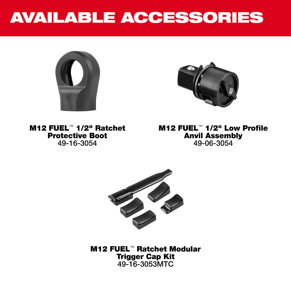 Milwaukee 3054-21 M12 FUEL 12V 1/2 Cordless Li-Ion Ratchet Kit