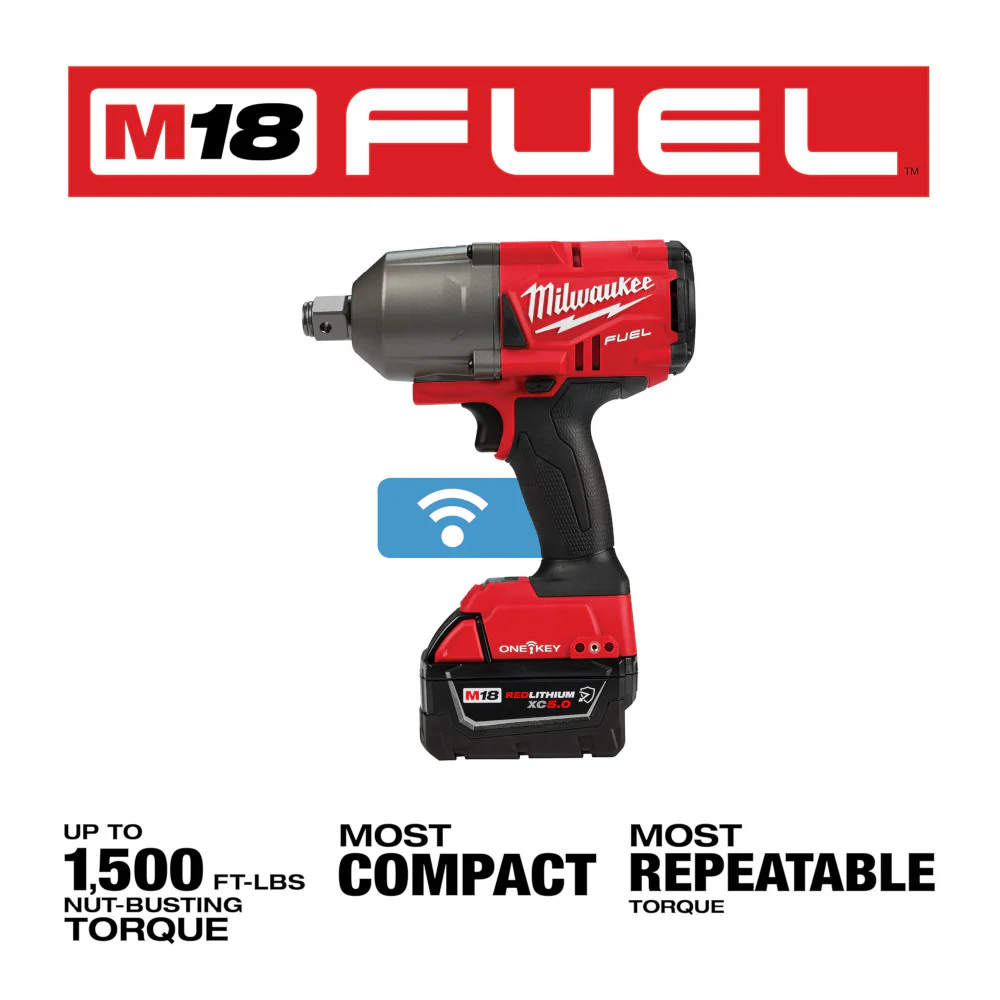 Milwaukee 2864-22R M18 FUEL 18V ONE-KEY High Torque Impact Wrench 3/4 Friction Ring
