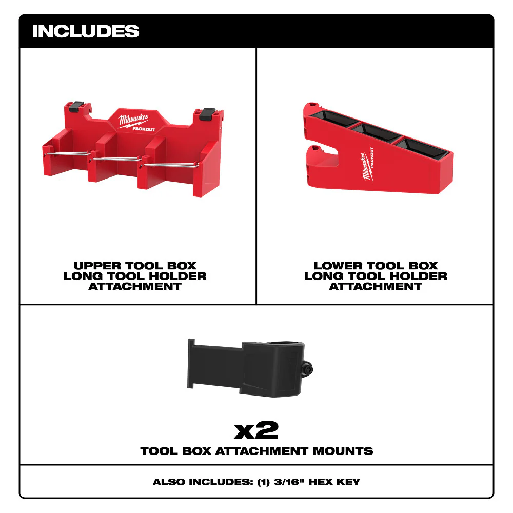 Milwaukee 48-22-8607 PACKOUT Tool Box Long Tool Holder Attachment