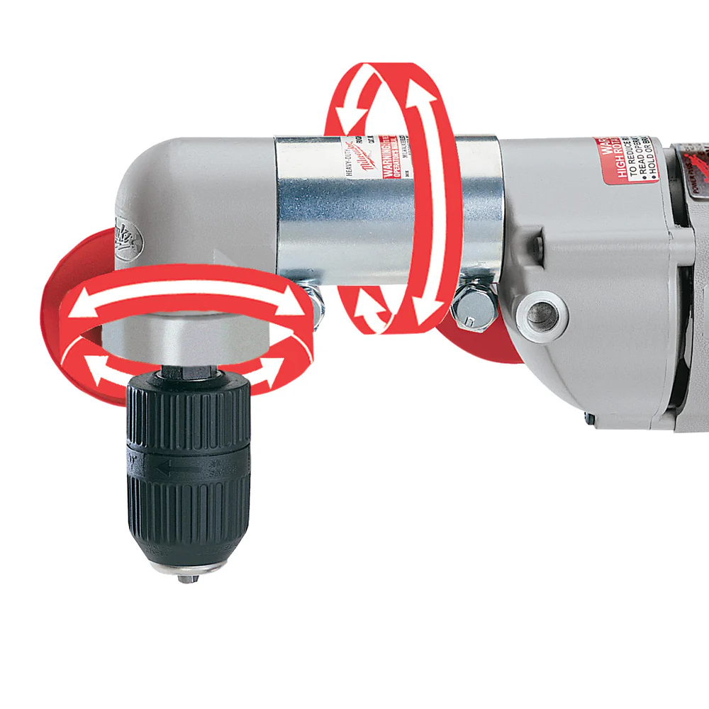 Milwaukee 3107-8 1/2 D-Handle Right Angle Drill Kit w/ Wrenches