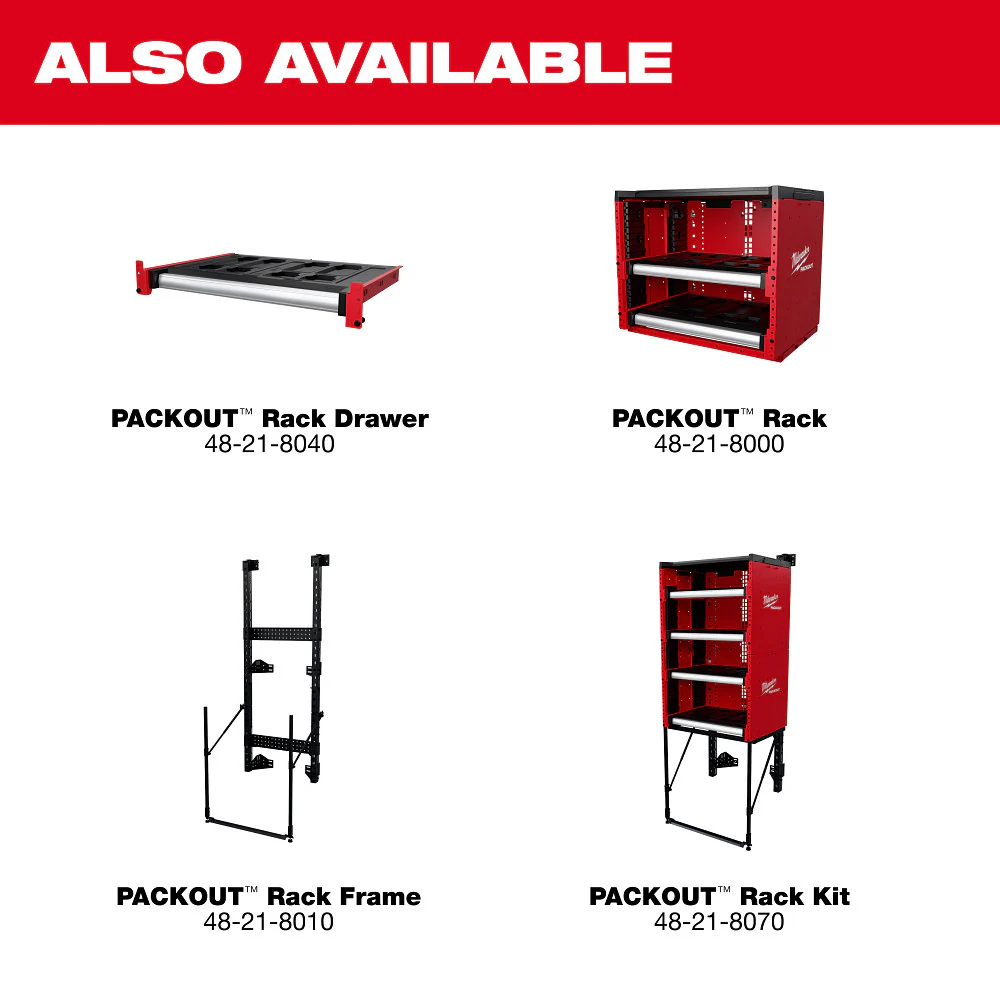 Milwaukee 48-21-8010 PACKOUT Rack Frame w/ 400 lbs. Weight Capacity