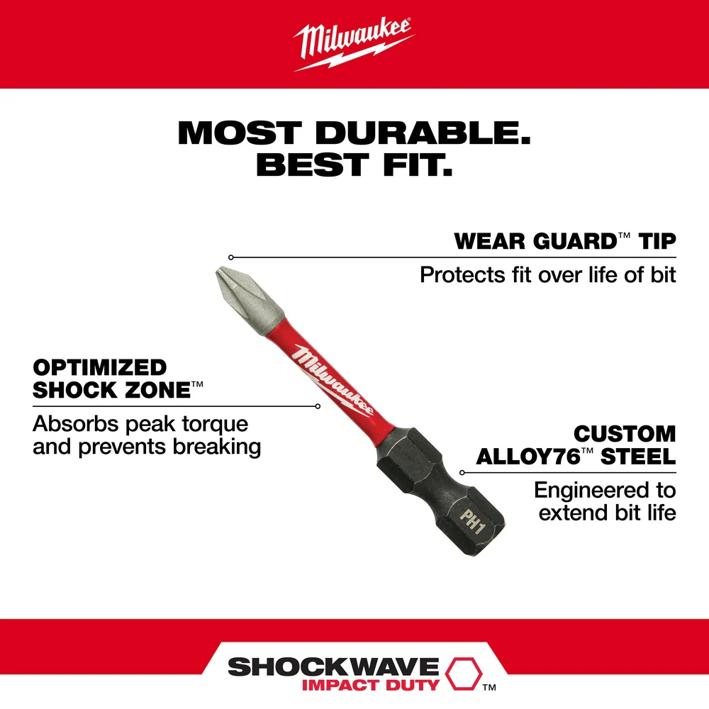 Milwaukee 48-32-4408 Optimized Shockzone Steel Impact Drive & Fasten Set - 26pc