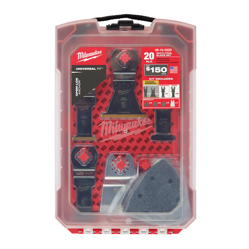 Milwaukee 49-10-9220 Oscillating Open-Lok Kit w/ Modular Case - 20PC
