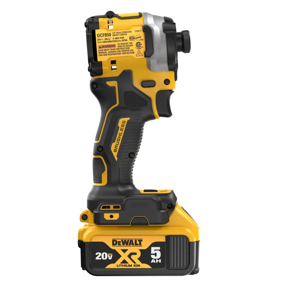 DeWALT DCF850P1 20V MAX ATOMIC 1/4 Cordless Brushless Impact Driver Kit