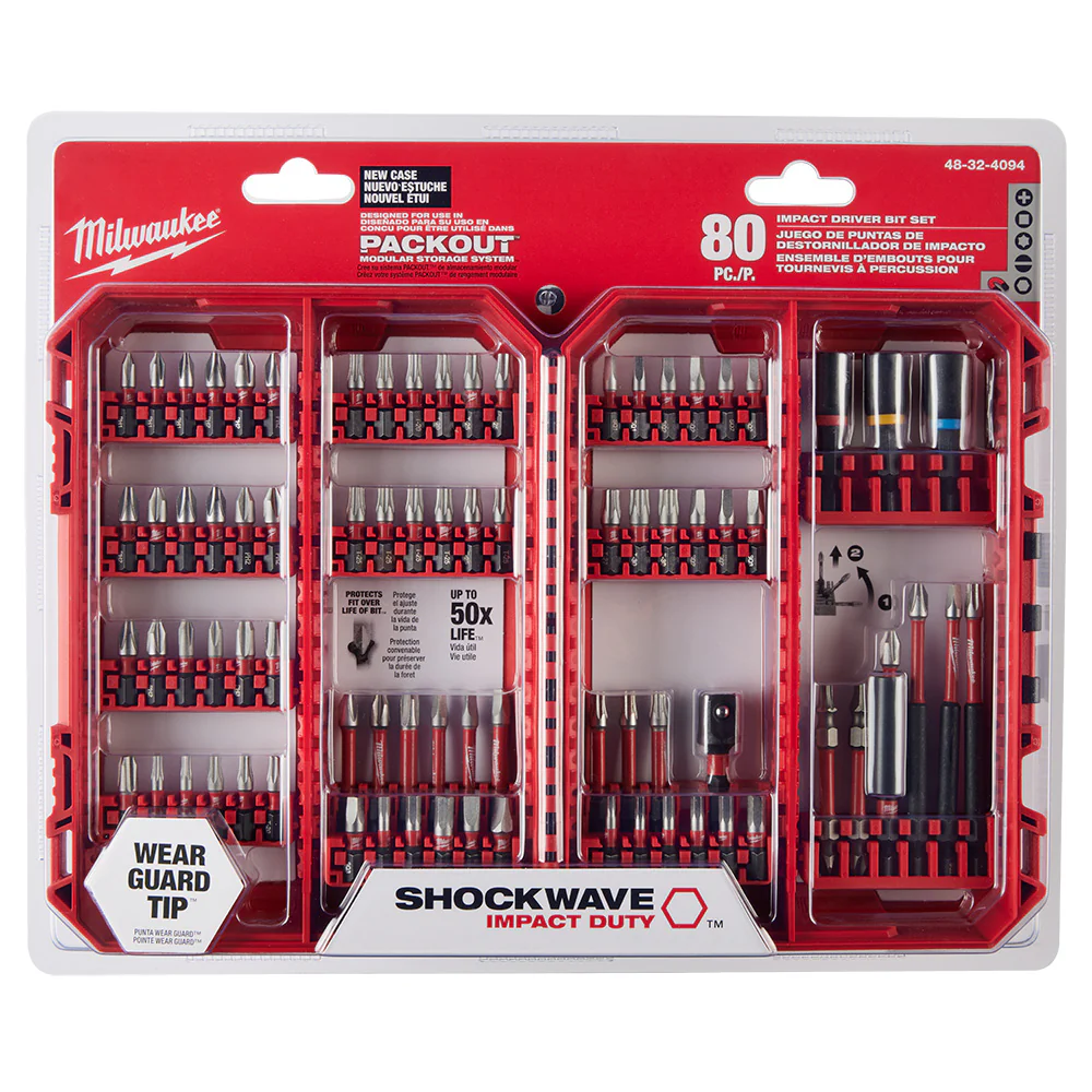 Milwaukee 48-32-4094 SHOCKWAVE Impact Duty Driver Bit Set - 80 PC