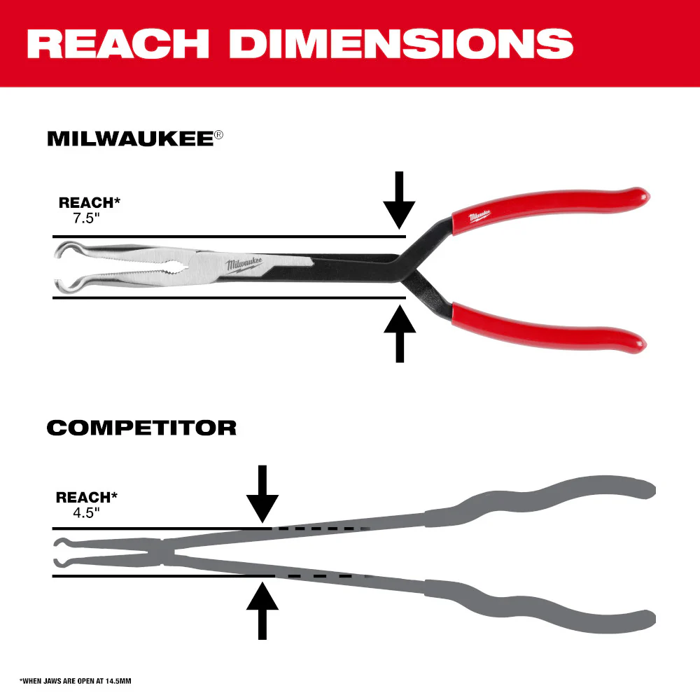 Milwaukee 48-22-6562 13 Long Reach Hose Grip Pliers - 3/4