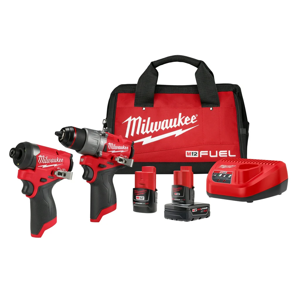 Milwaukee 3497-22RT M12 FUEL 12V 2-Tool Combo Kit w/ M12 3/8 Ratchet