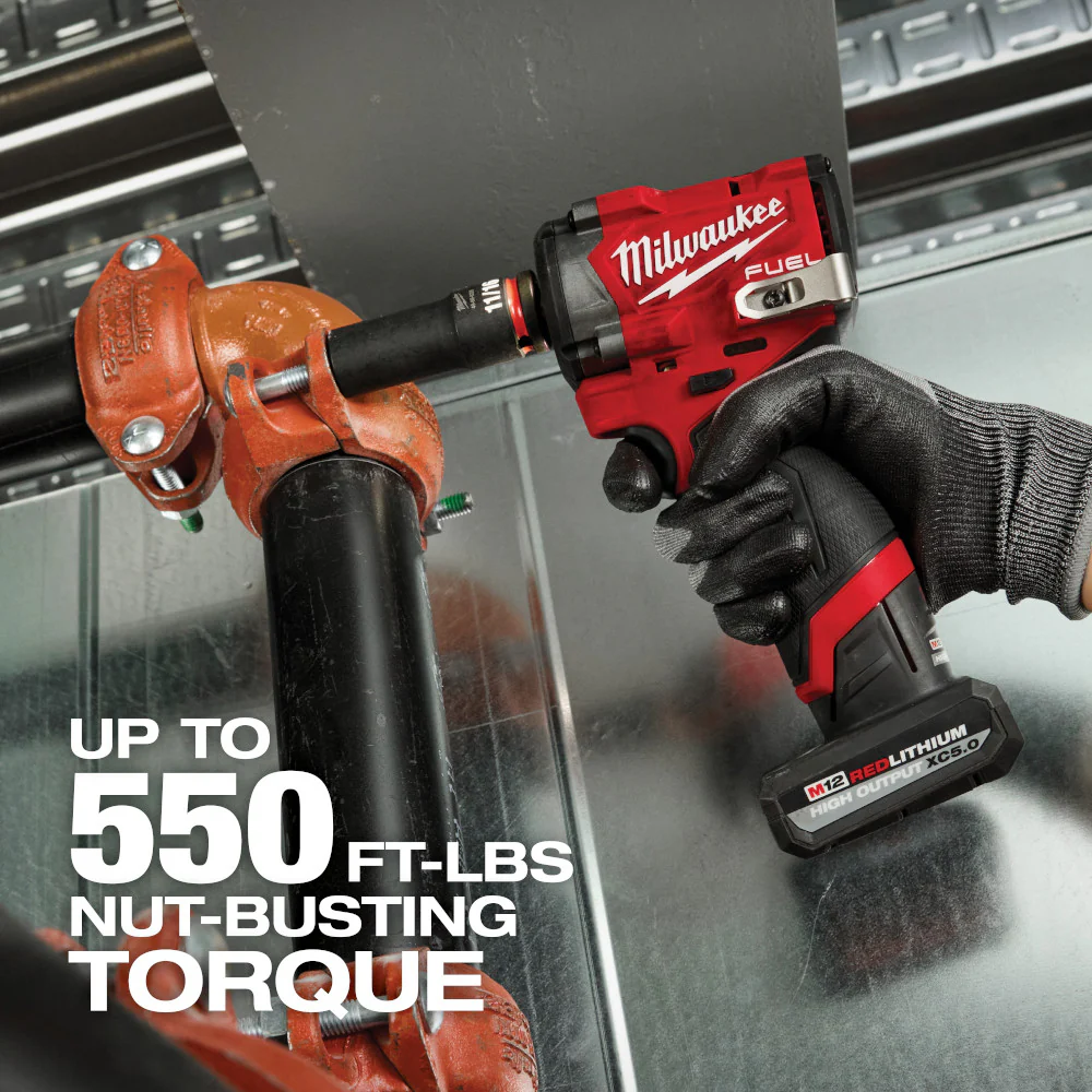 Milwaukee 2563P-20 M12 FUEL 12V 1/2 Impact Wrench w/ Pin Detent - Bare Tool