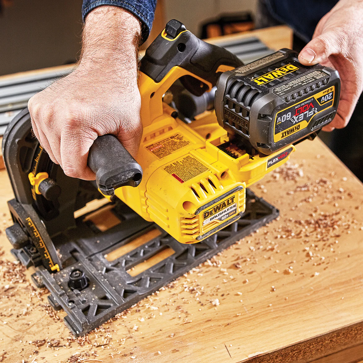 DeWALT DCS520B 60V 6-1/2 Li-Ion Anti-Kickback Cordless Track Saw - Bare Tool