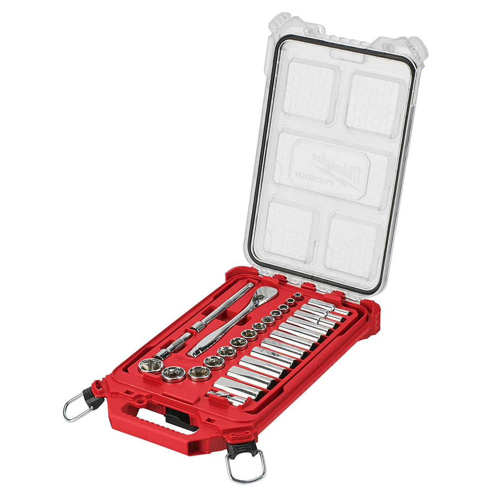 Milwaukee 48-22-9481 3/8 Ratchet SAE Mechanics Tool Set w/ Packout Case - 28pc