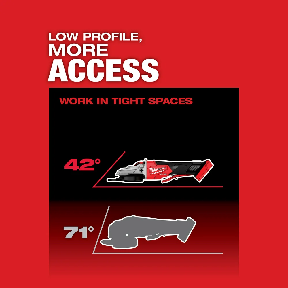 Milwaukee 2886-80 M18 FUEL 18V 5 Flathead Braking Grinder - Recon - Bare Tool
