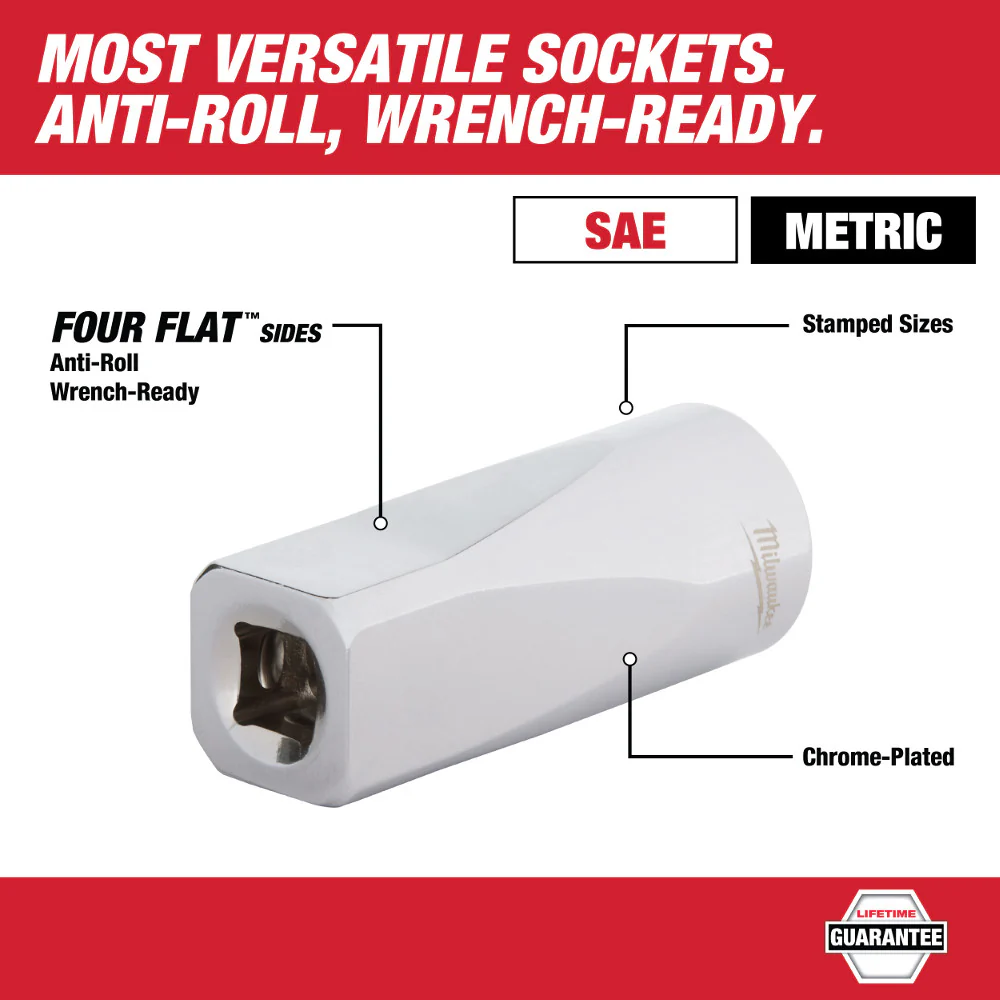 Milwaukee 48-22-9487 47 PC 1/2 Drive Ratchet/Socket Set w/ PACKOUT Organizer