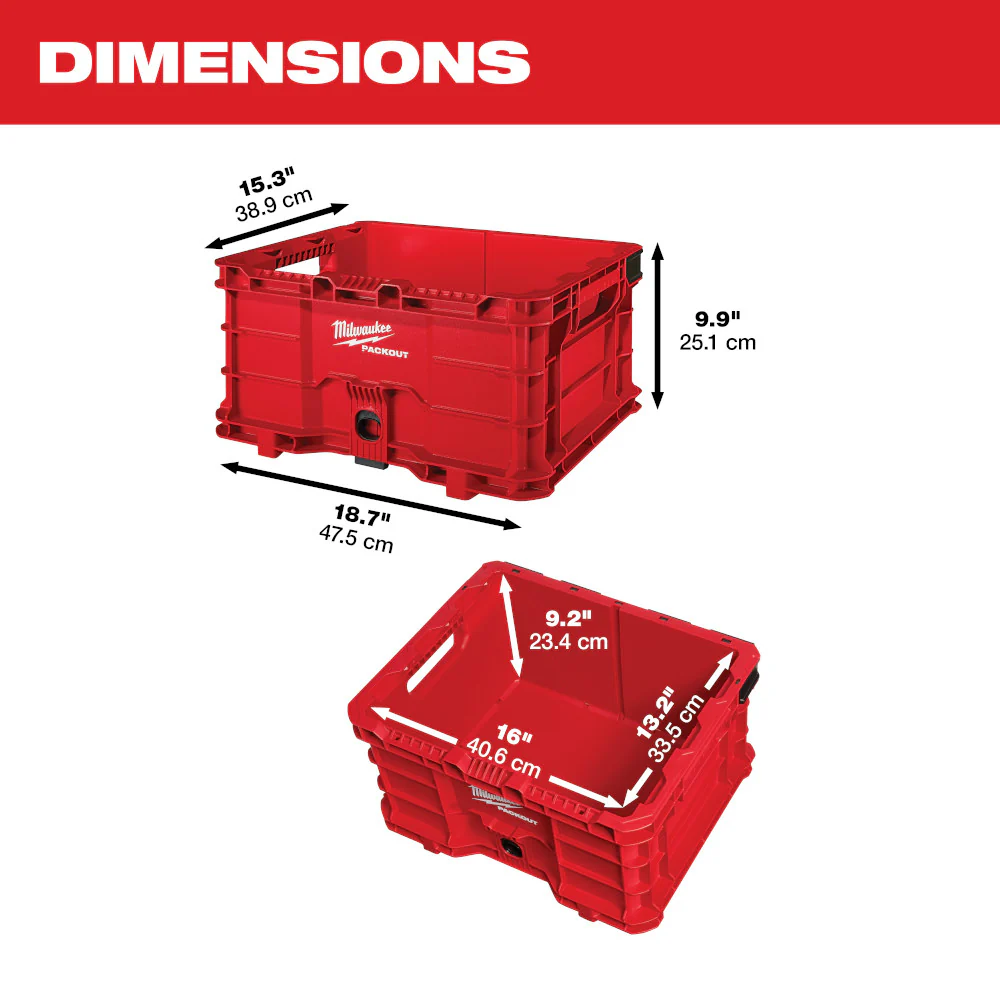 Milwaukee 48-22-8440 PACKOUT Impact Resistant Tool Storage System Crate