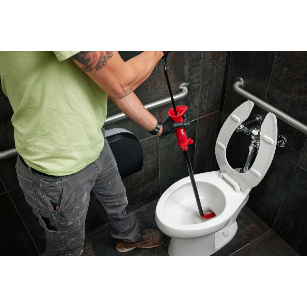 Milwaukee 48-22-5765 3' Toilet Auger w/ Extended Cable Head and Rubber Boot