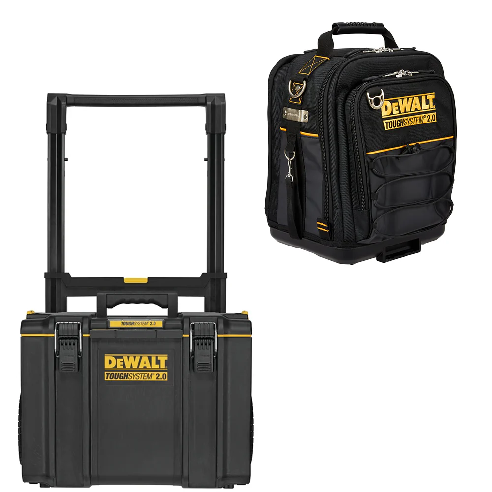DeWALT DWST08450-KIT4 TOUGHSYSTEM 2.0 Rolling Toolbox w/ 24-Pocket Tool Bag