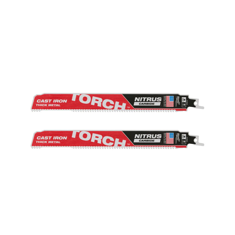 Milwaukee 48-00-5262 9 7 TPI TORCH Nitrus Carbide Metal/Cast Iron - 2 PK