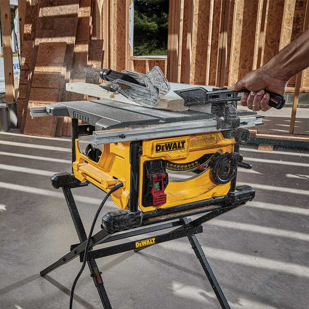 DeWALT DWE7485WS 15 Amp 8-1/4 Corded Compact Jobsite Table Saw w/ Table Stand