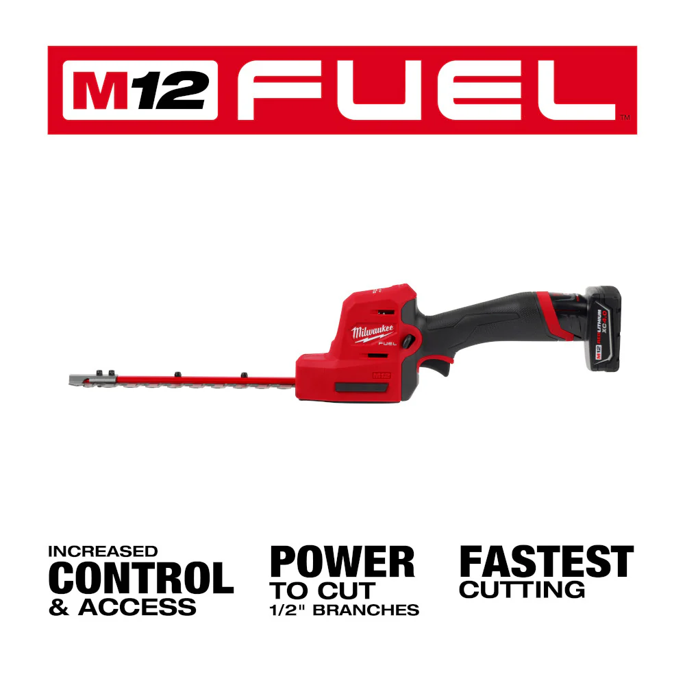 Milwaukee 2533-81 M12 FUEL 12V 8 Cordless Hedge Trimmer Kit - Recon