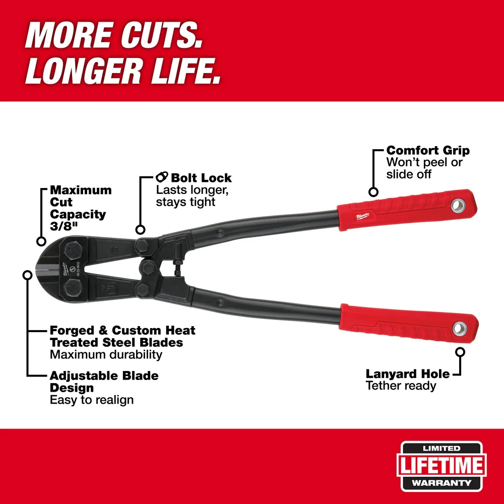 Milwaukee 48-22-4018 18 Optimized Forged Steel Heat Treated Bolt Cutter