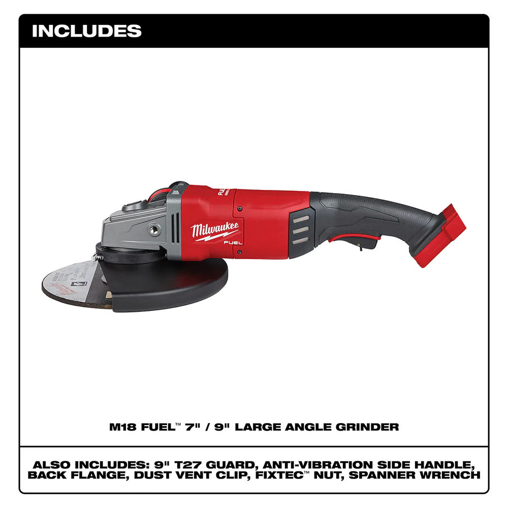 Milwaukee 2785-80 M18 FUEL 18V 7/9 Large Angle Grinder Kit - Bare Tool. Recon