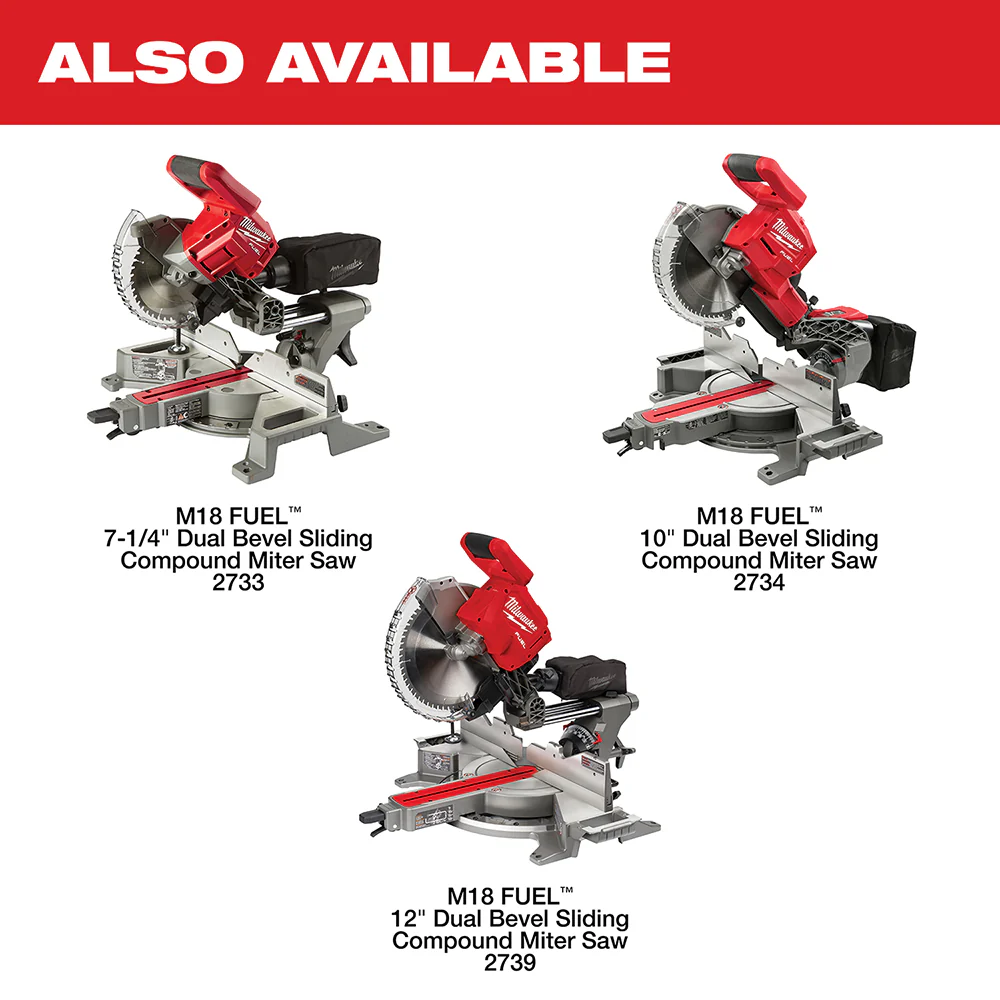 Milwaukee 2739-80 M18 18V 12 Cordless Miter Saw - Bare Tool - Recon