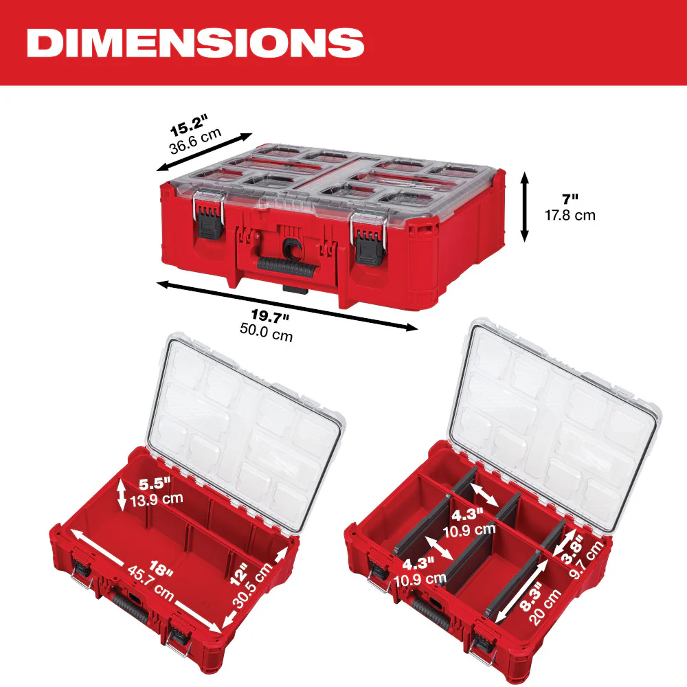 Milwaukee 48-22-8432 PACKOUT Deep Organizer w/ 50 lb Weight Capacity