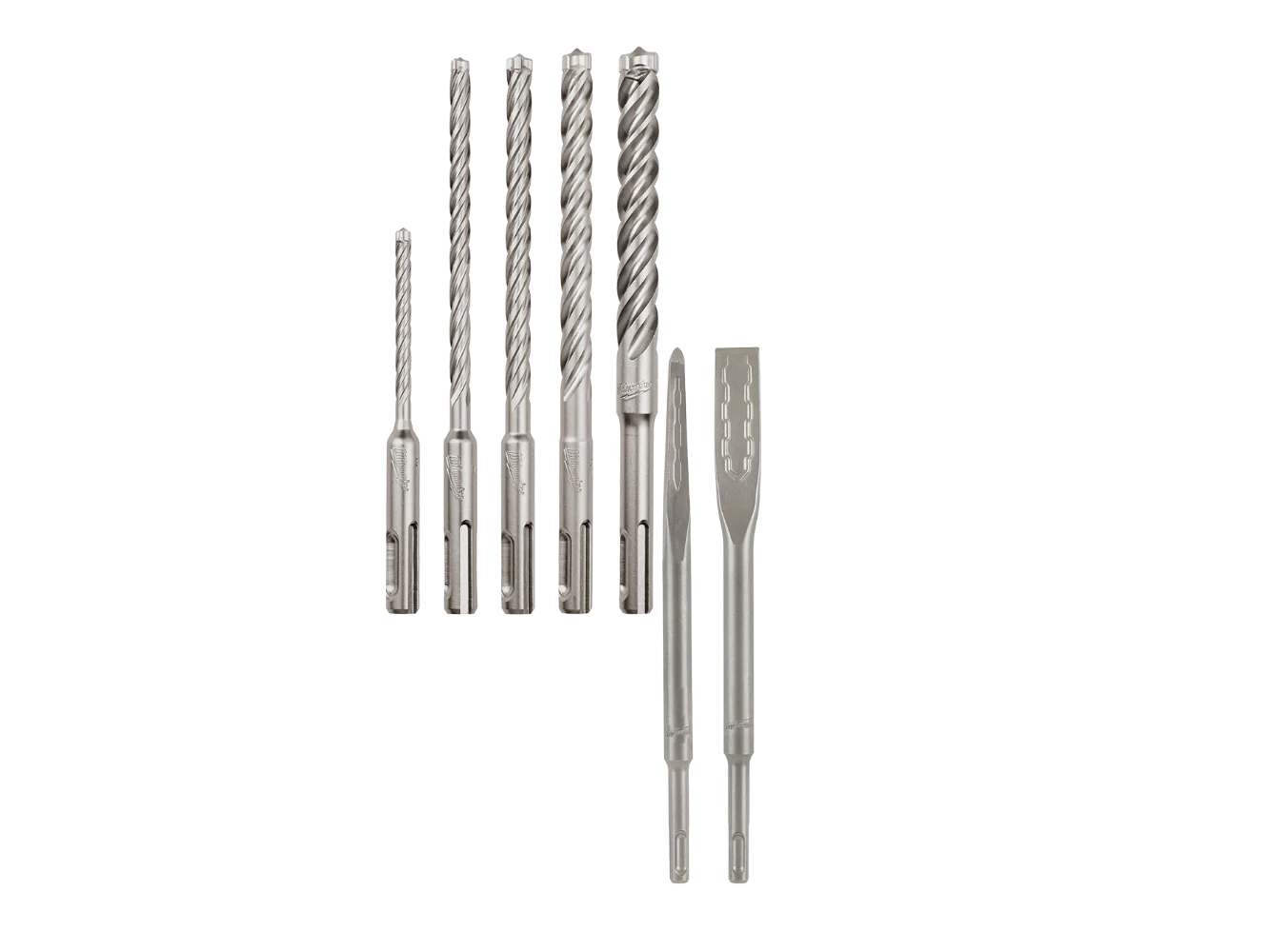 Milwaukee 48-20-7498-B SDS PLUS 4 Cutter MX4 Bit w/ Chisel Bundle Kit - 5 PC