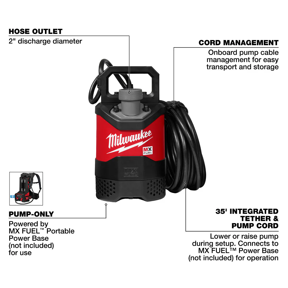 Milwaukee 49-50-1210 MX FUEL 1 HP 2 Submersible Pump