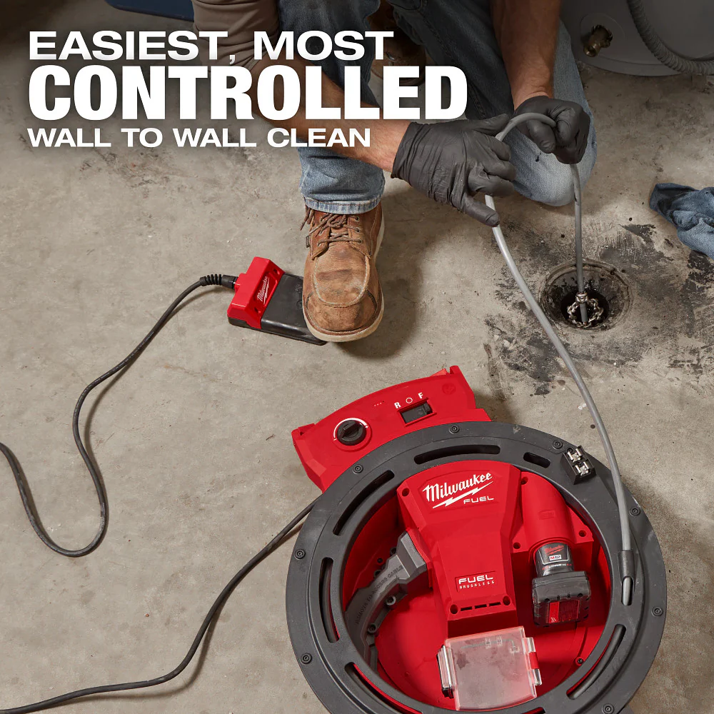 Milwaukee 2519-21 M12 FUEL 12V High Speed Chain Snake for 1-1/4-2 Pipes