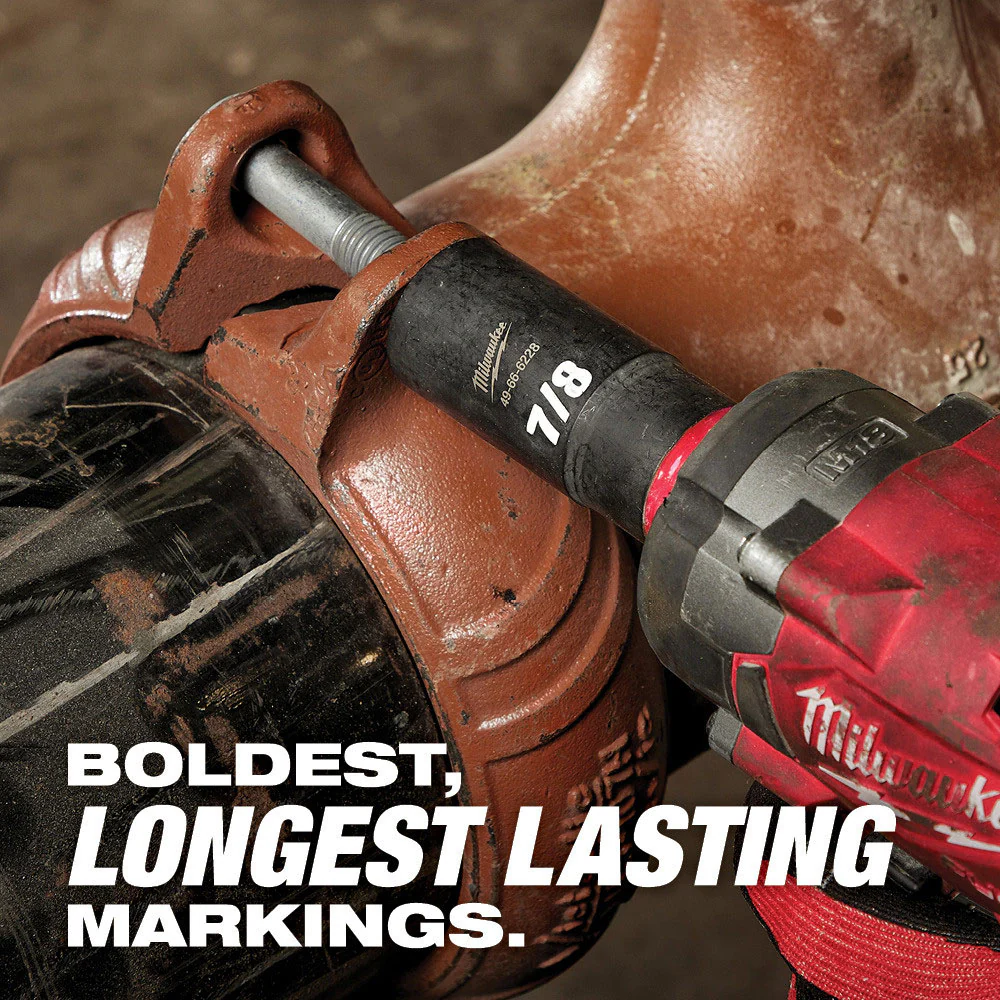 Milwaukee 49-66-7024 SHOCKWAVE 3/8 Drive SAE 6 Point Impact Socket Set - 8PC