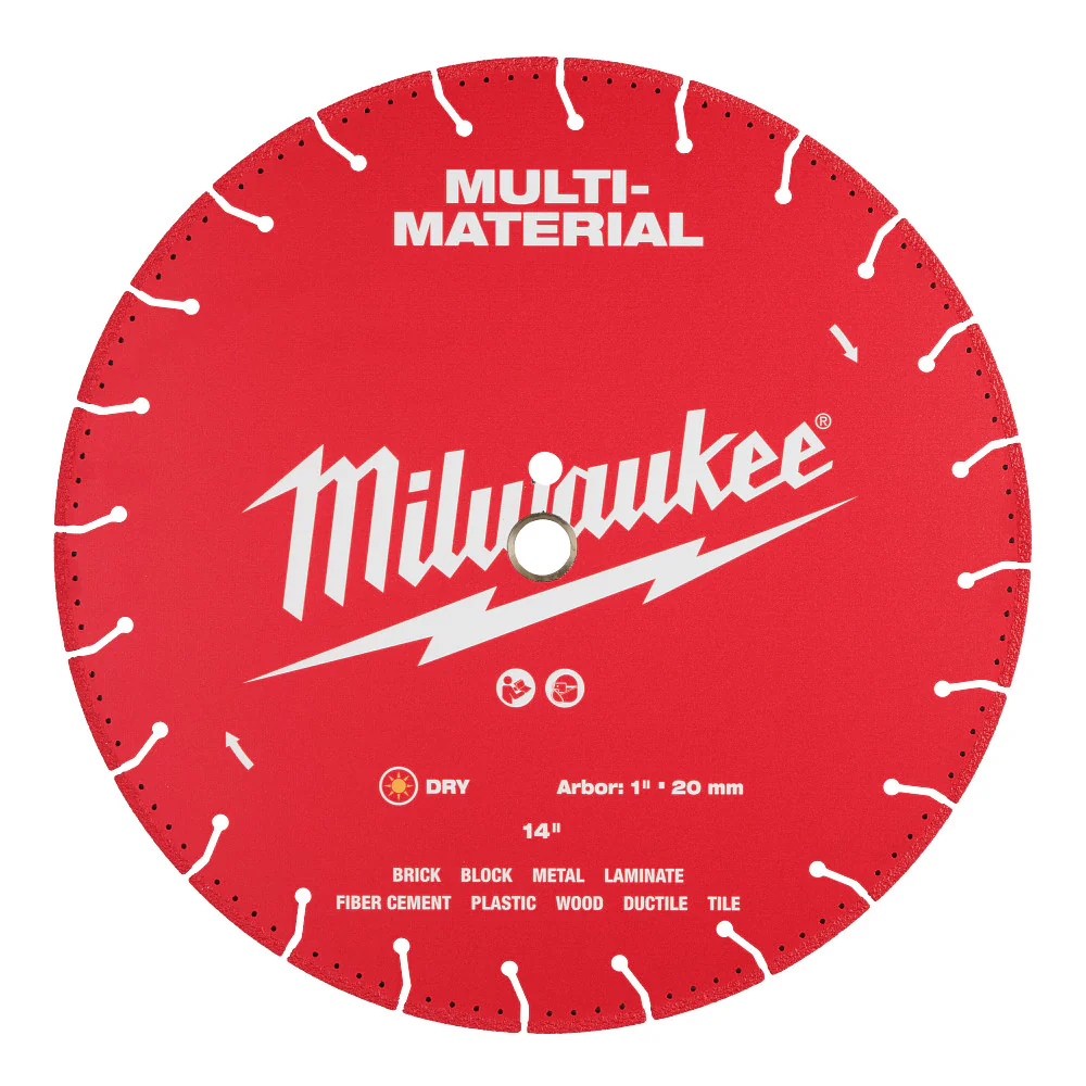 Milwaukee 49-93-9614 14 Multi-Material Diamond Blade w/ Vented Segments