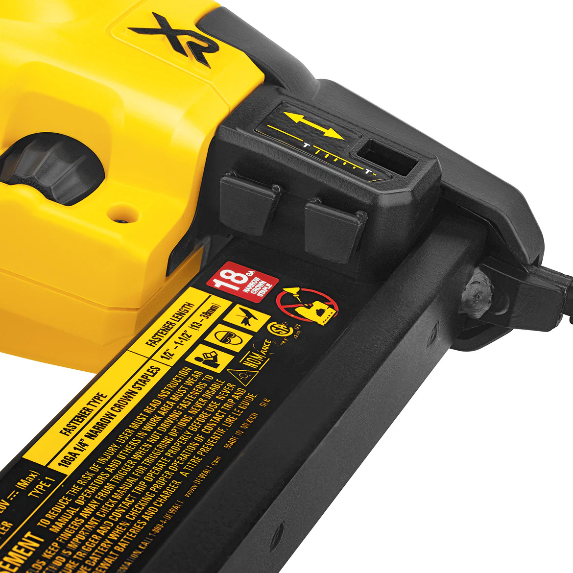 DeWALT DCN681B 20V MAX XR 18-Gauge Cordless Narrow Crown Stapler - Bare Tool