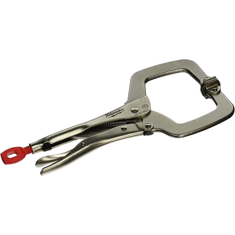 Milwaukee 48-22-3521 11 Torque-Lock Locking C-Clamp Swivel Jaw Pliers