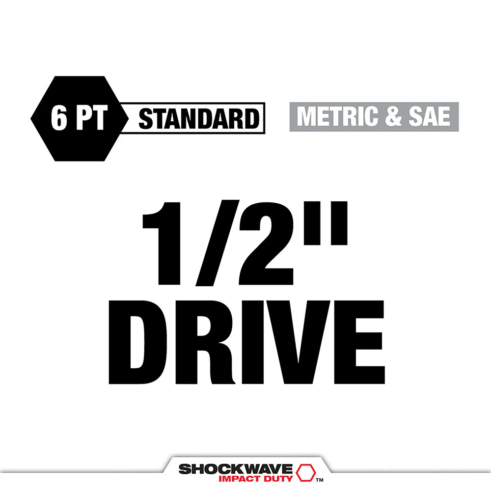 Milwaukee 49-66-6804 SHOCKWAVE 1/2 Impact Duty Socket MM PACKOUT Set - 27 PC