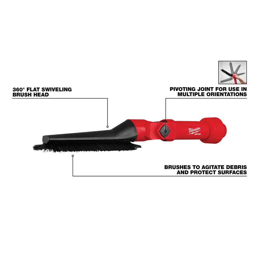 Milwaukee 49-90-2027 AIR-TIP Low-Profile Pivoting Brush Tool Attachment