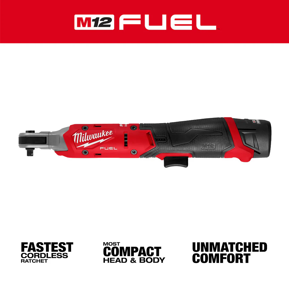Milwaukee 3052-21 M12 FUEL 12V 1/4 Cordless Li-Ion Ratchet Kit