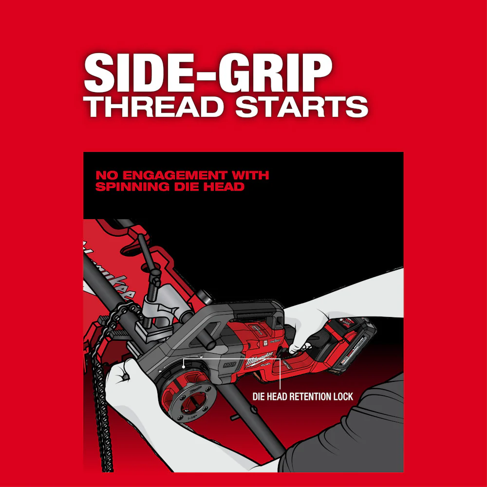 Milwaukee 2870-22 M18 18V FUEL Cordless Compact Pipe Threader w/ ONE KEY Kit